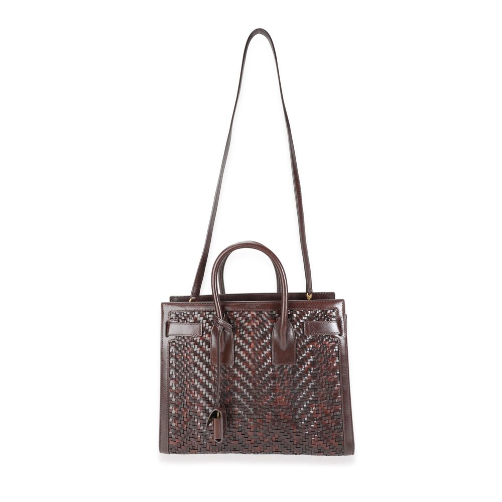 Saint Laurent Brown Woven Leather Small Sac De Jour - Picture 5 of 5